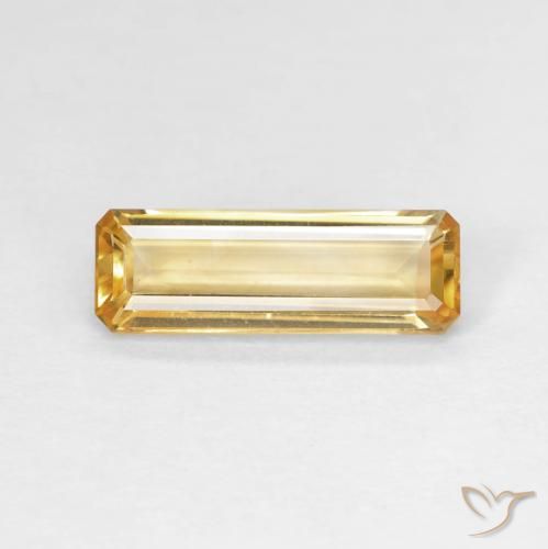 1.37ct طبيعي ذهبي سيترين, قص الزمرد, VVS