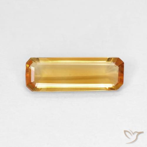 1.11ct طبيعي برتقالى متوسط سيترين, قص الزمرد, VVS