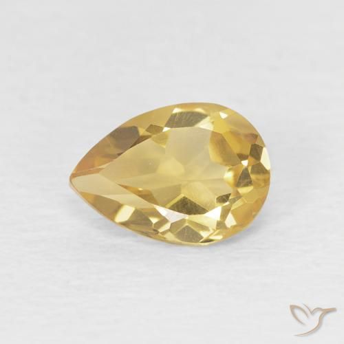 0.67ct طبيعي برتقالى ذهبة سيترين, شكل الكمثرى, VVS