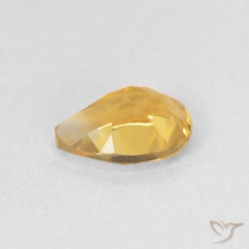 سيترين Medium Light-Golden طبيعي، شكل الكمثرى، 0.70 قيراط، VVS