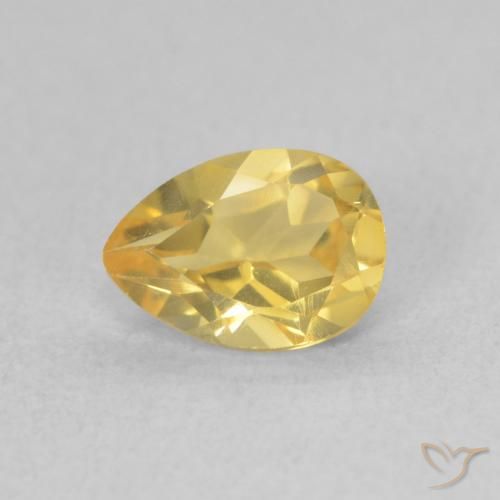 0.71ct طبيعي برتقالى ذهبة سيترين, شكل الكمثرى, VVS