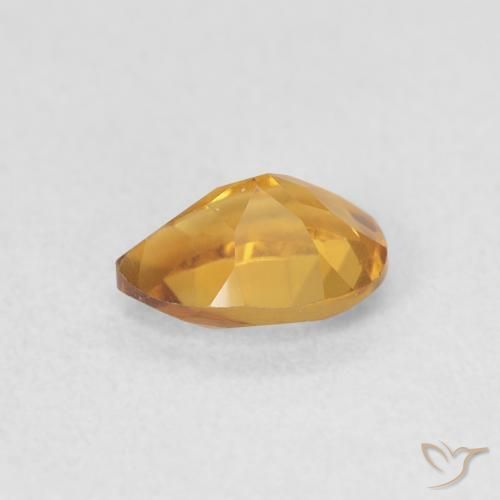 سيترين Medium Light-Golden طبيعي، شكل الكمثرى، 0.72 قيراط، VVS