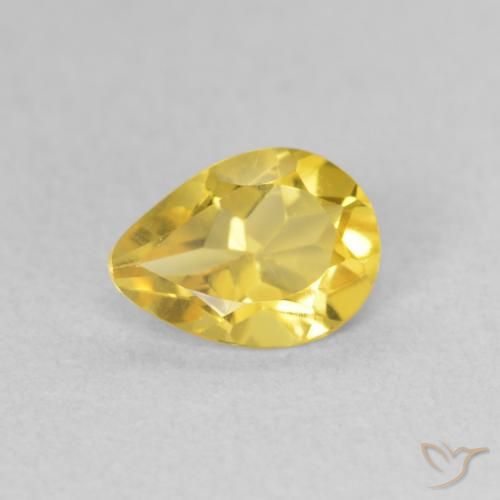 0.61ct طبيعي برتقالى ذهبة سيترين, شكل الكمثرى, VVS-VS