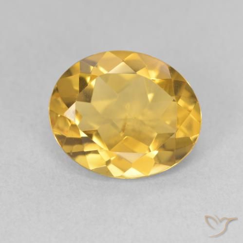 3.31ct طبيعي ذهبى غامق سيترين, بيضوي, قليلا جدا