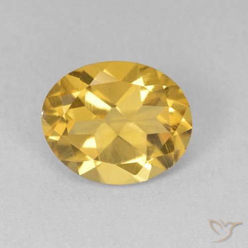 2.98ct طبيعي ذهبي سيترين, بيضوي, قليلا جدا