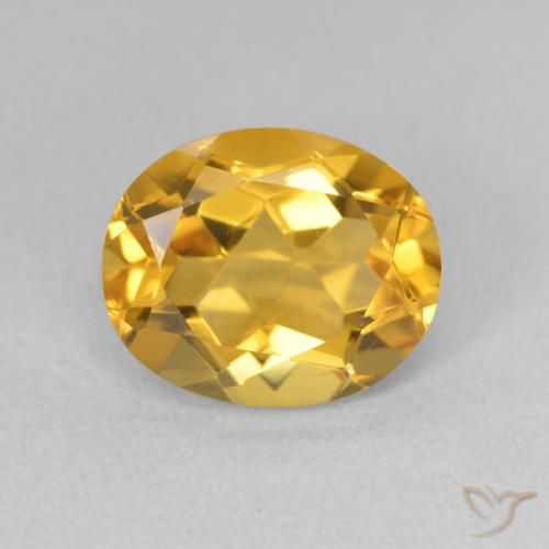 3.55ct طبيعي ذهبي سيترين, بيضوي, قليلا جدا
