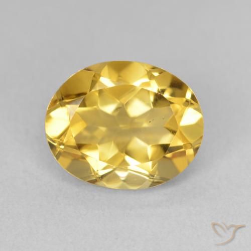 3.64ct طبيعي ذهبى غامق سيترين, بيضوي, قليلا جدا