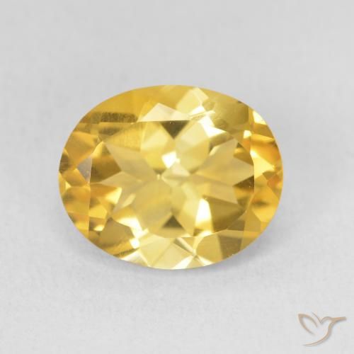 3.52ct طبيعي ذهبي سيترين, بيضوي, قليلا جدا