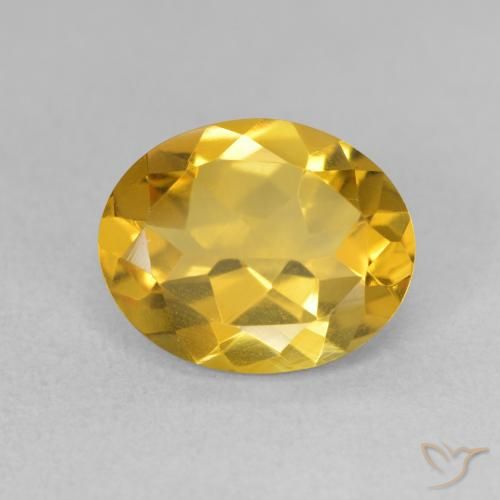 3.08ct طبيعي ذهبى متوسط سيترين, بيضوي, VVS-VS