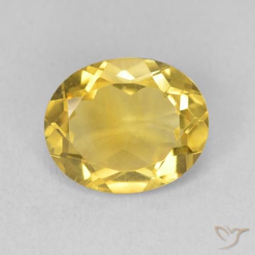 3.17ct طبيعي ذهبى متوسط سيترين, بيضوي, VVS-VS