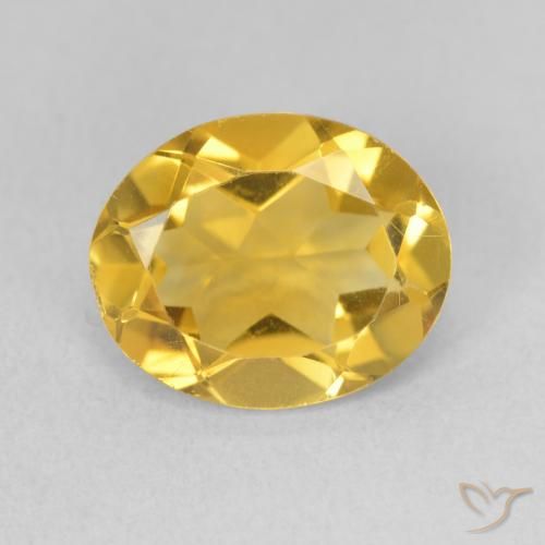 2.85ct طبيعي ذهبى متوسط سيترين, بيضوي, قليلا جدا