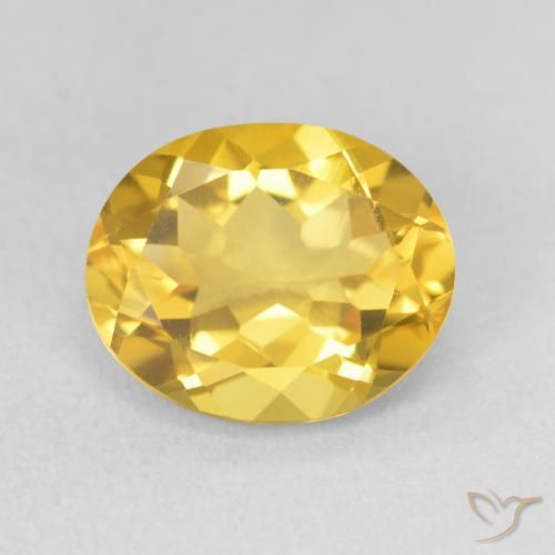 3.10ct طبيعي برتقالى ذهبة سيترين, بيضوي, قليلا جدا