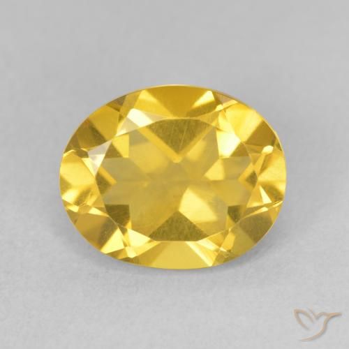 3.17ct طبيعي ذهبى متوسط سيترين, بيضوي, قليلا جدا