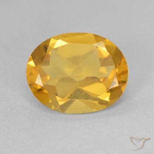 2.94ct طبيعي برتقالى ذهبى غامق سيترين, بيضوي, قليلا جدا