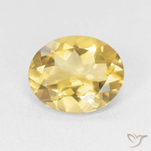 3.15ct طبيعي ذهبى متوسط سيترين, بيضوي, VVS