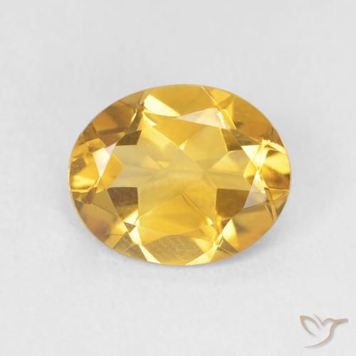3.06ct طبيعي ذهبي سيترين, بيضوي, VVS