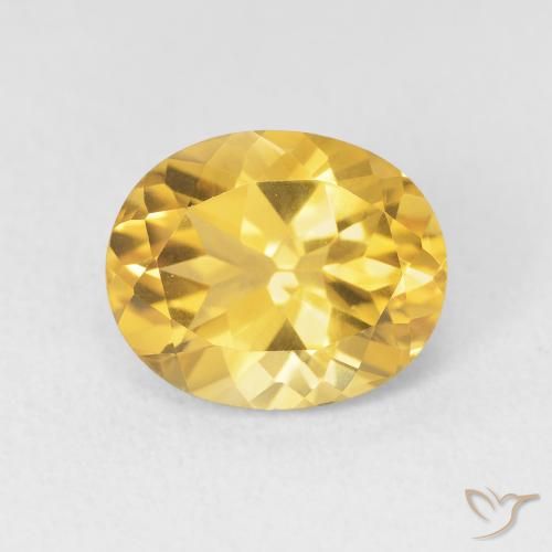 3.55ct طبيعي ذهبي سيترين, بيضوي, VVS
