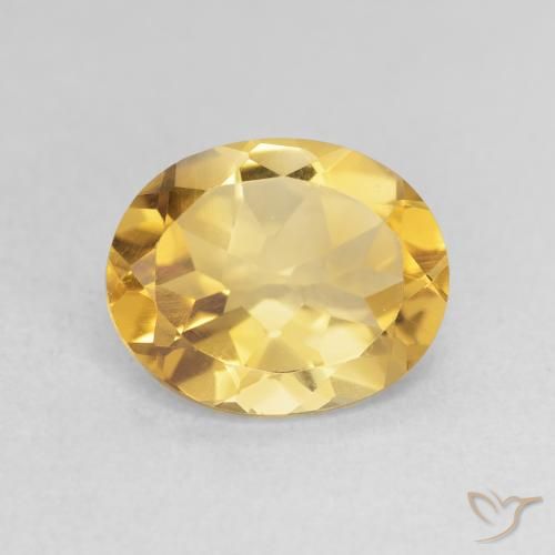 2.94ct طبيعي ذهبى غامق سيترين, بيضوي, قليلا جدا