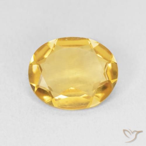 2.64ct طبيعي ذهبى لامع سيترين, بيضوي, قليلا جدا