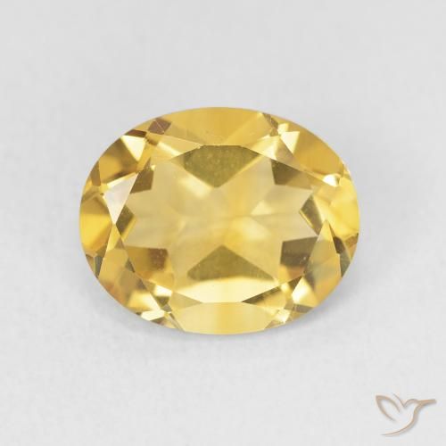 3.18ct طبيعي ذهبى متوسط سيترين, بيضوي, قليلا جدا