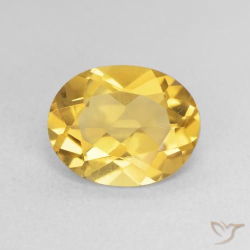3.00ct طبيعي ذهبى غامق سيترين, بيضوي, قليلا جدا