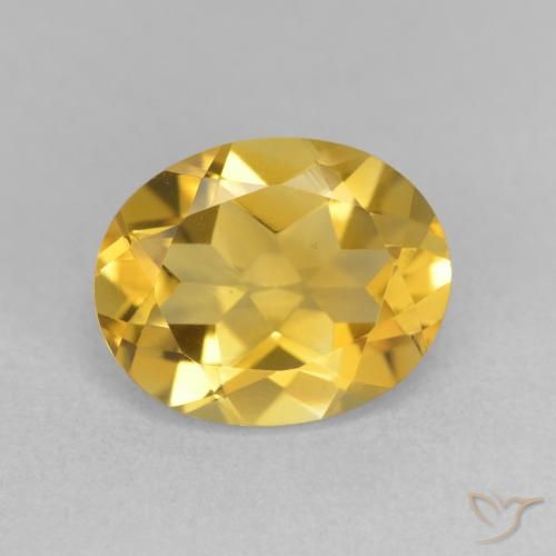 3.18ct طبيعي ذهبى غامق سيترين, بيضوي, VVS-VS