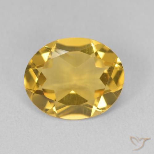 2.86ct طبيعي ذهبى متوسط سيترين, بيضوي, VVS-VS