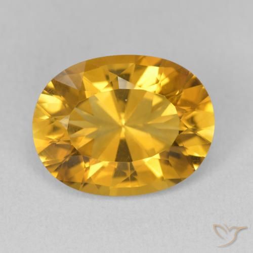 6.35ct طبيعي Medium Light-Golden سيترين, بيضوي, VVS-VS