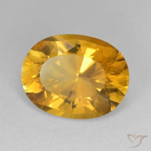 سيترين Medium Light-Golden طبيعي، بيضوي، 6.35 قيراط، VVS-VS