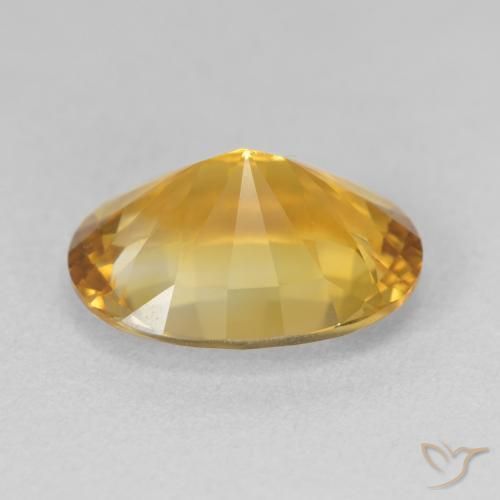 سيترين Medium Light-Golden طبيعي، بيضوي، 6.35 قيراط، VVS-VS