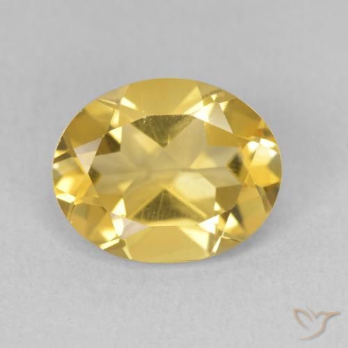 3.30ct طبيعي ذهبى متوسط سيترين, بيضوي, قليلا جدا