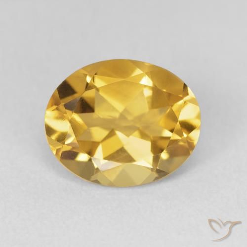 3.48ct طبيعي ذهبي سيترين, بيضوي, VVS-VS