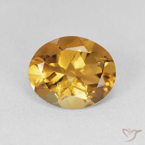 3.06ct طبيعي ذهبى-برتقالى سيترين, بيضوي, VVS-VS