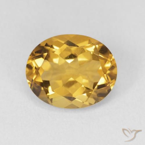 3.47ct طبيعي ذهبى غامق سيترين, بيضوي, VVS-VS