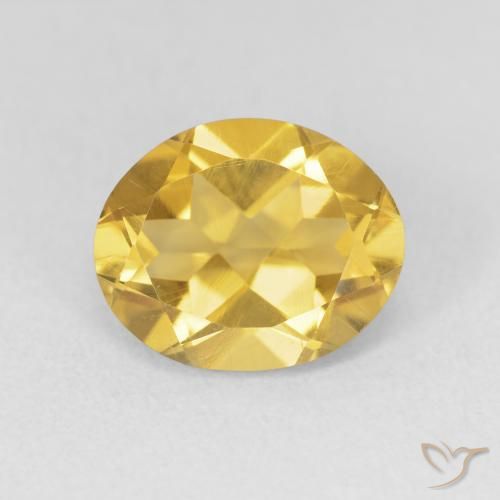 3.20ct طبيعي ذهبى متوسط سيترين, بيضوي, VVS-VS