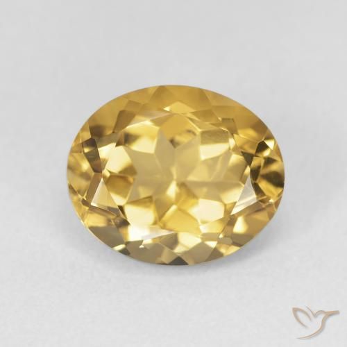3.53ct طبيعي ذهبى متوسط سيترين, بيضوي, VVS-VS