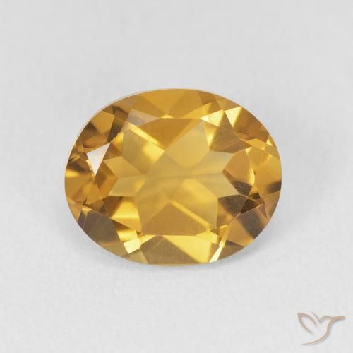 3.20ct طبيعي Medium Dark-Golden سيترين, بيضوي, VVS-VS