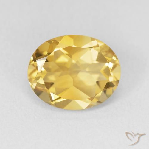 3.48ct طبيعي ذهبي سيترين, بيضوي, VVS-VS