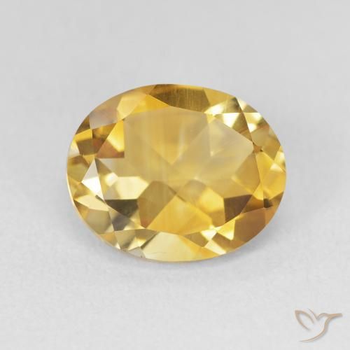 3.38ct طبيعي ذهبى غامق سيترين, بيضوي, VVS-VS