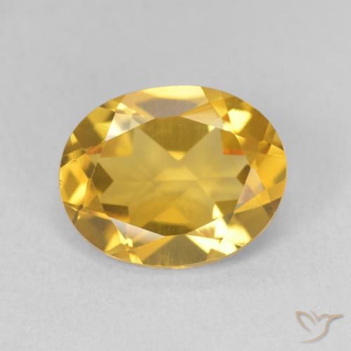 3.11ct طبيعي ذهبى متوسط سيترين, بيضوي, VVS