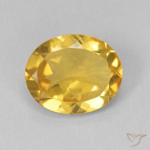 3.04ct طبيعي ذهبى لامع سيترين, بيضوي, VVS-VS