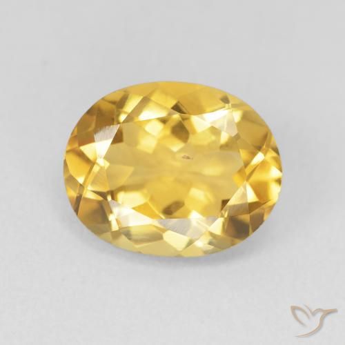 3.30ct طبيعي ذهبى غامق سيترين, بيضوي, VVS
