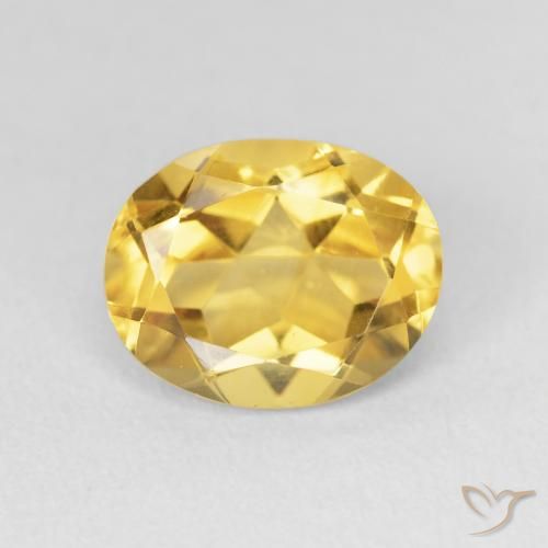 3.28ct طبيعي ذهبى غامق سيترين, بيضوي, VVS