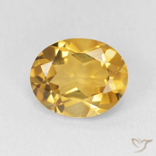 3.36ct طبيعي ذهبي سيترين, بيضوي, VVS