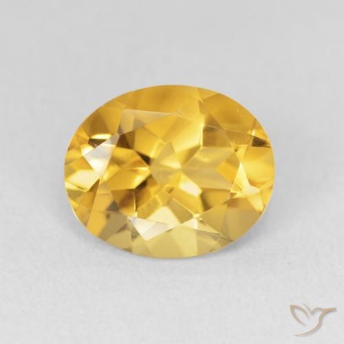 3.18ct طبيعي ذهبى لامع سيترين, بيضوي, VVS