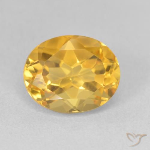 3.34ct طبيعي برتقالى ذهبة سيترين, بيضوي, VVS-VS