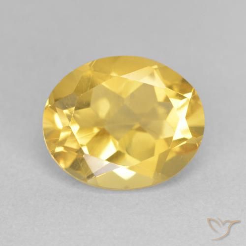 3.45ct طبيعي ذهبى متوسط سيترين, بيضوي, VVS-VS