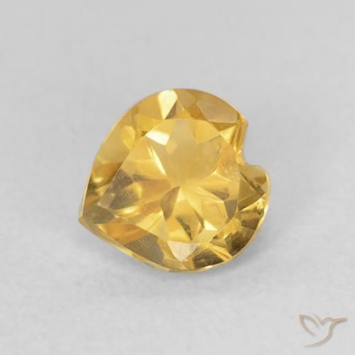 0.64ct طبيعي ذهبى غامق سيترين, قلب, VVS-VS