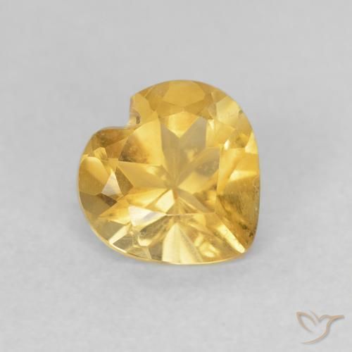 0.67ct طبيعي ذهب سيترين, قلب, VVS-VS