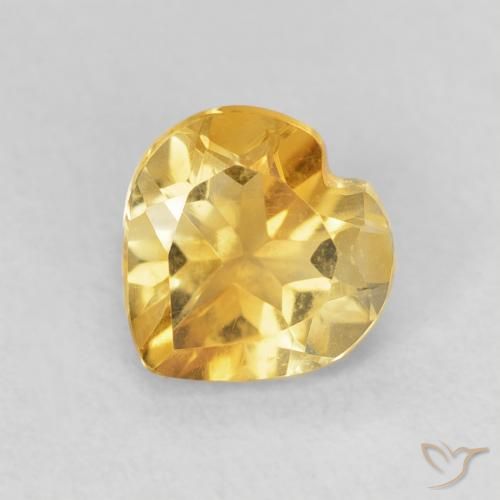 0.85ct طبيعي ذهبي سيترين, قلب, VVS
